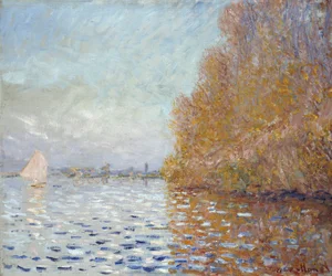 Argenteuil-Becken mit einem einzelnen Segelboot